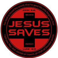 Jesus Save Red T-shirt Red/Black design