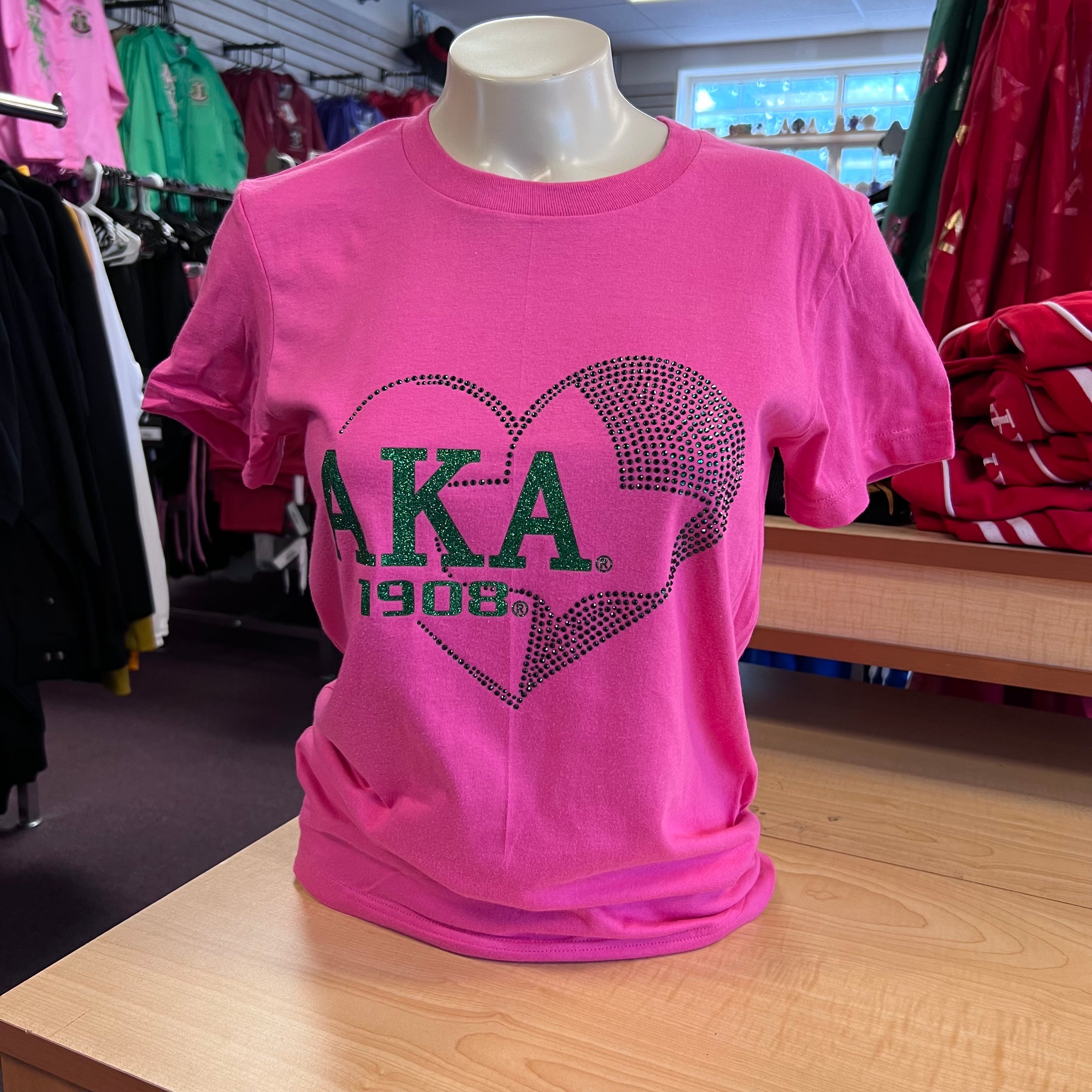 AKA Ivy Heart Bling T-shirt