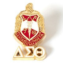 Delta 3D Color Shield Lapel Pin with Letters