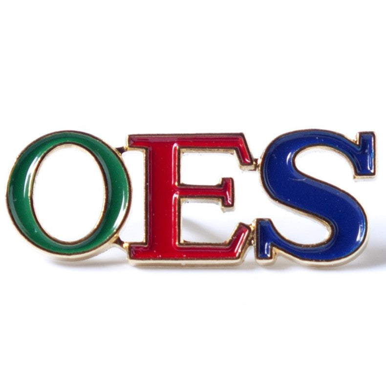 OES 3 Letter Color Lapel Pin