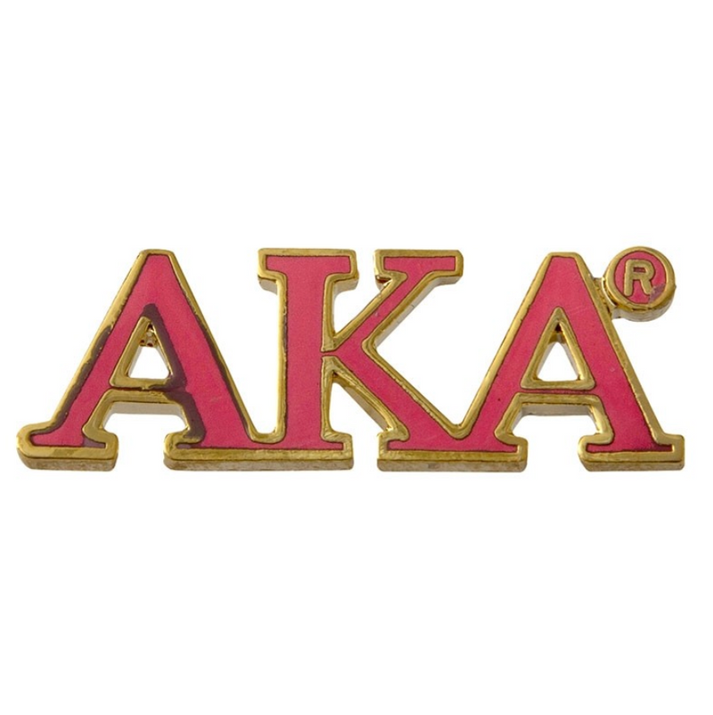 AKA 3 Letter Color Lapel Pin Pink