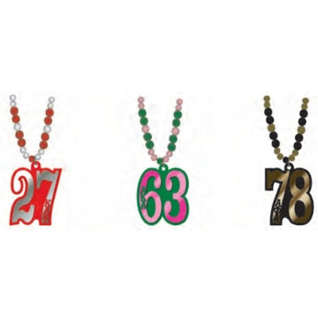 Kappa Line Number Tiki Beads