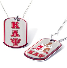 Kappa Reversible Dog Tag Necklace