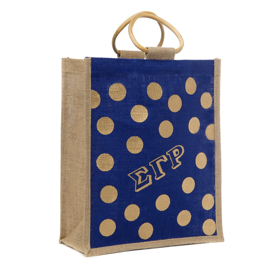 SGRho Mini Polka Dot Jute Bag