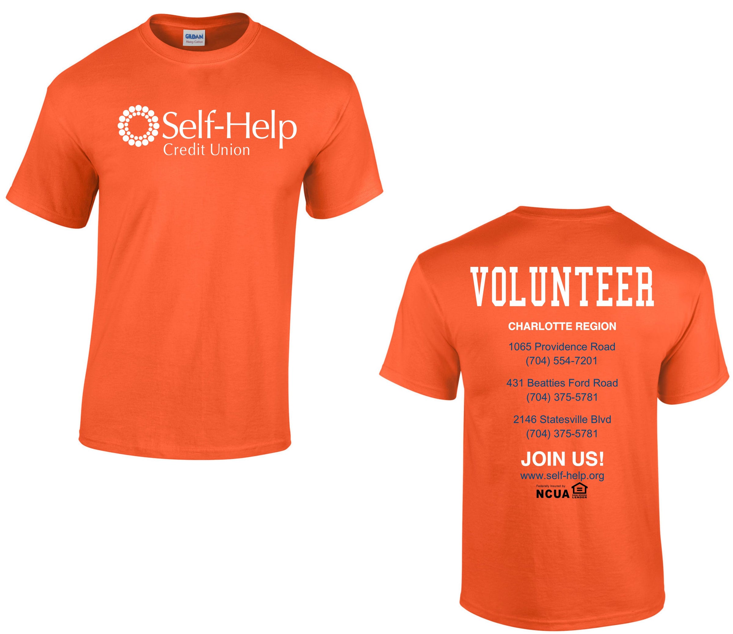 Self-Help Charlotte Region Volunteer T-shirt