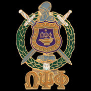 Omega Shield with Letters Cuff Links