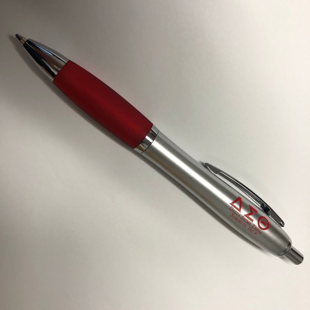 Delta Sigma Theta Red and White Ink Pen