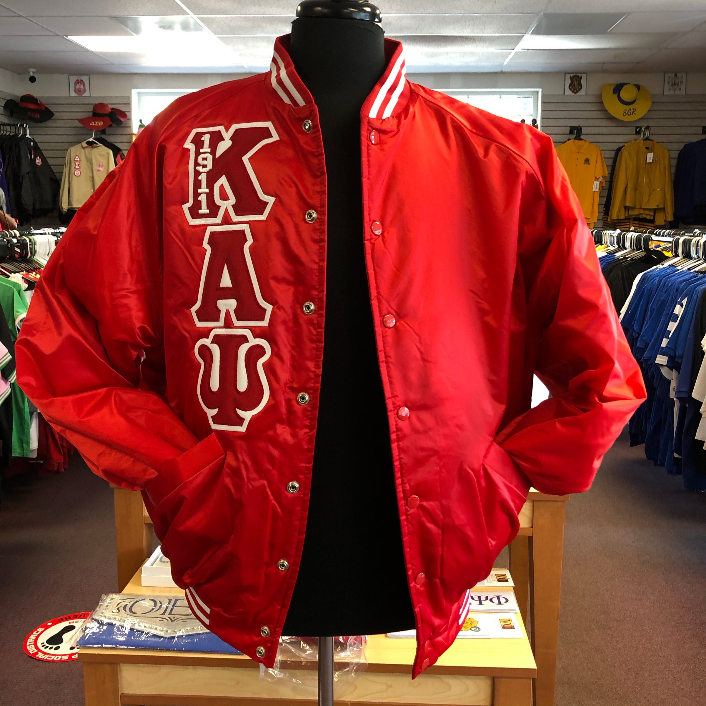 Kappa Satin Baseball Jacket (Quilted Lined)