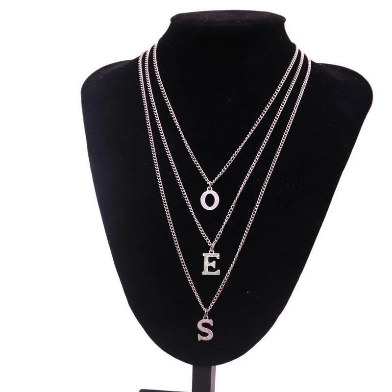 OES Greek Letters Tier Necklace