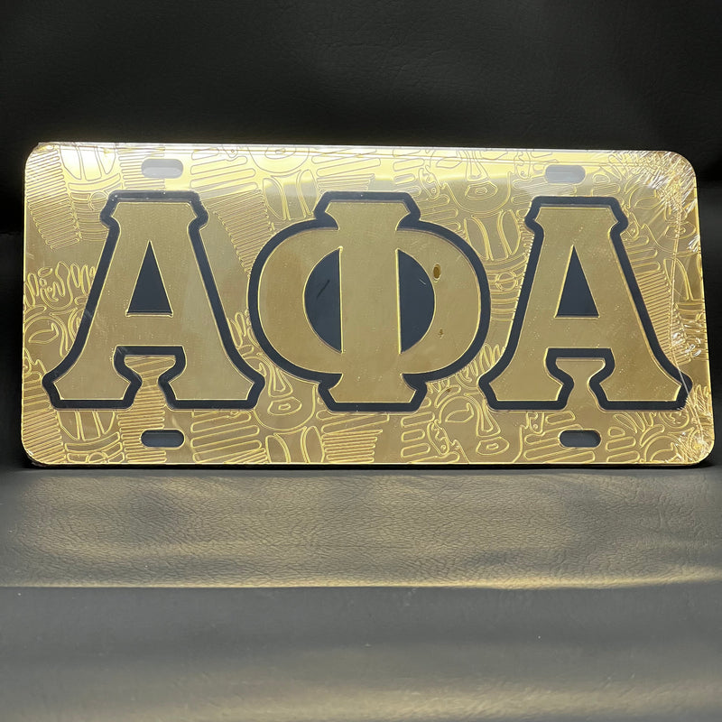 Alpha Auto Plate Front - Letters