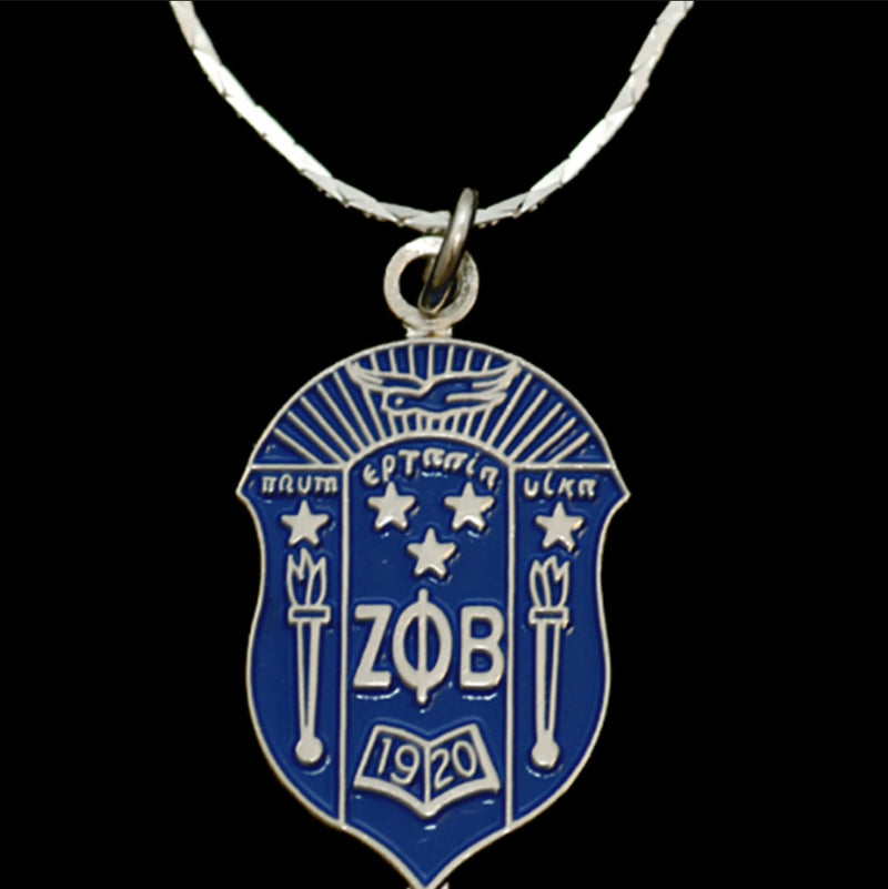 Zeta Shield Pendant Necklace