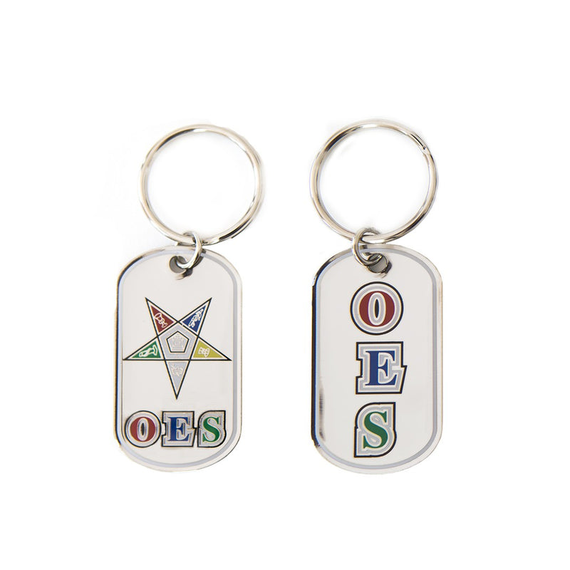 OES Reversible Dog Tag Key Chain
