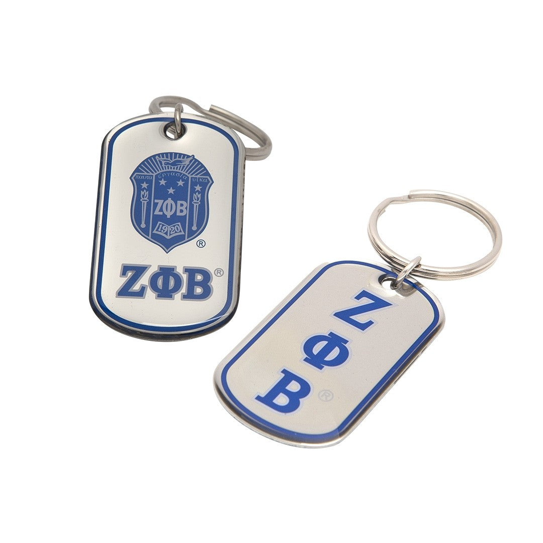 Zeta Reversible Dog Tag Key Chain